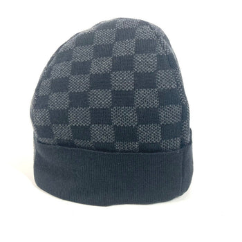 Louis Vuitton Knit Hat M74197 Wool Gray Bonne Petit Damier