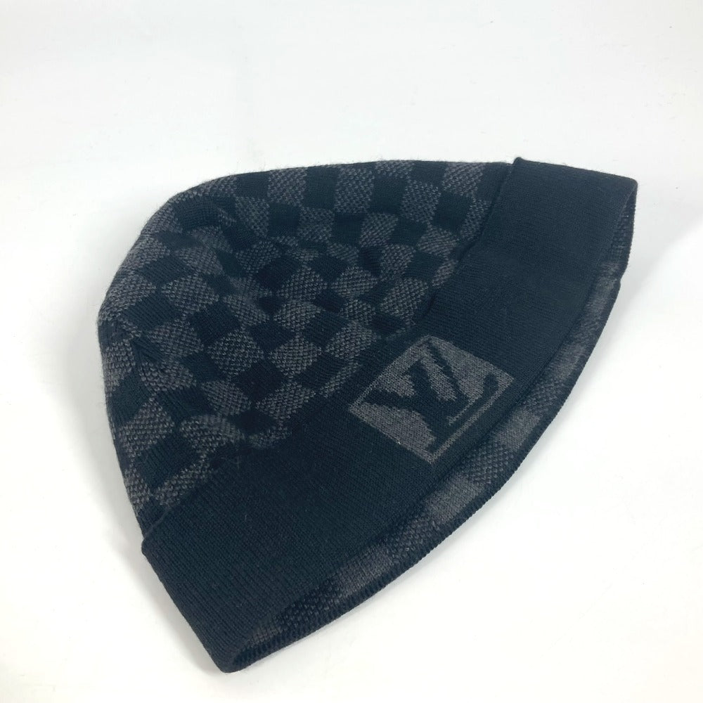 Louis Vuitton Knit Hat M74197 Wool Gray Bonne Petit Damier