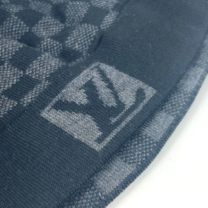 Louis Vuitton Knit Hat M74197 Wool Gray Bonne Petit Damier