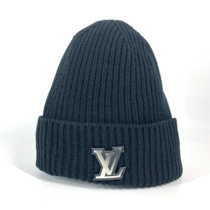 Louis Vuitton Knit Hat M76591 Cashmere Black Bonnet Lv Ahead Mens