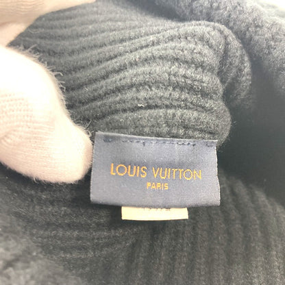 Louis Vuitton Knit Hat M76591 Cashmere Black Bonnet Lv Ahead Mens