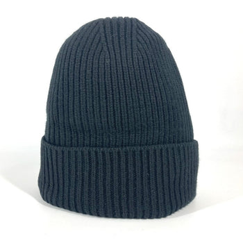 Louis Vuitton Knit Hat M76591 Cashmere Black Bonnet Lv Ahead Mens