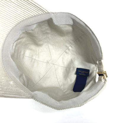 Louis Vuitton Cap M7752L Cotton Gray Cap Lv Signature Corduroy L