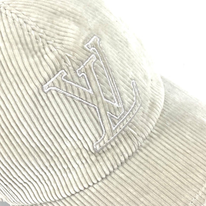 Louis Vuitton Cap M7752L Cotton Gray Cap Lv Signature Corduroy L