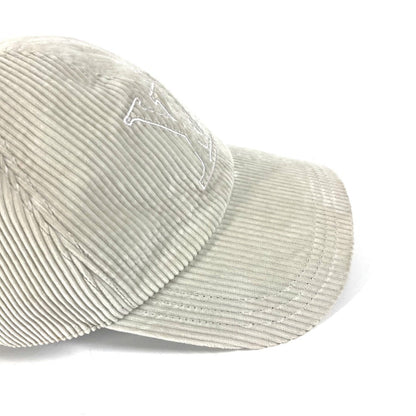 Louis Vuitton Cap M7752L Cotton Gray Cap Lv Signature Corduroy L