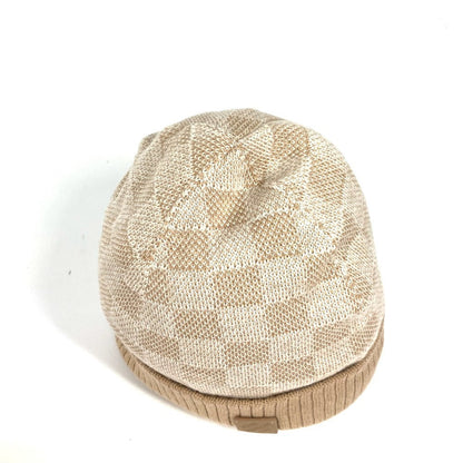 Louis Vuitton Knit Hat M77984 Wool Beige Beanie Neo Petite Damier