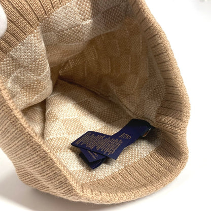 Louis Vuitton Knit Hat M77984 Wool Beige Beanie Neo Petite Damier