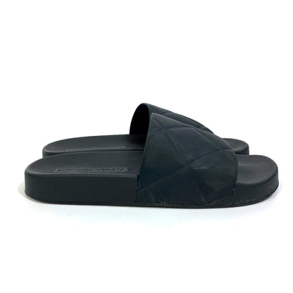 Bottegaveneta Sandals 640050 Rubber Black Flat Intre Slider Mens 39