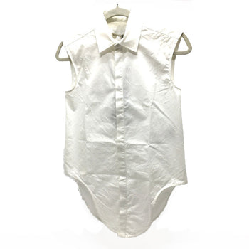 Bottegaveneta Short Sleeve Shirt 600083Vkeco Cotton White Wing Shirt No Sleeve Women 34