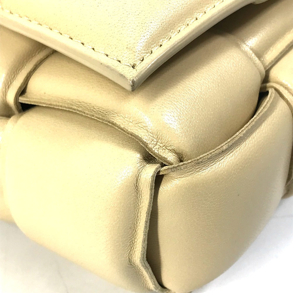 Bottegaveneta Shoulder Bag 717506 Leather Beige Padded Cassette Women