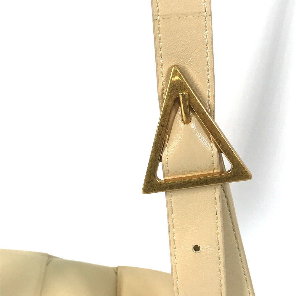 Bottegaveneta Shoulder Bag 717506 Leather Beige Padded Cassette Women