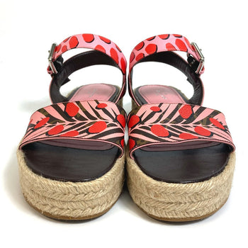 Louis Vuitton Sandals Monogram Canvas Pink Monogram Jungle Dot Women 36