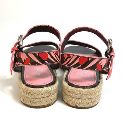 Louis Vuitton Sandals Monogram Canvas Pink Monogram Jungle Dot Women 36