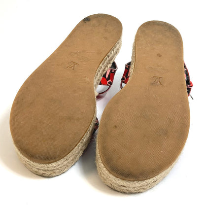 Louis Vuitton Sandals Monogram Canvas Pink Monogram Jungle Dot Women 36
