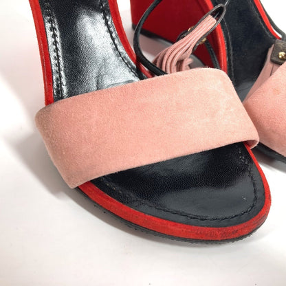 Louis Vuitton Sandals Suede Pink By Color Women 35.5