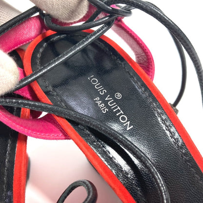 Louis Vuitton Sandals Suede Pink By Color Women 35.5