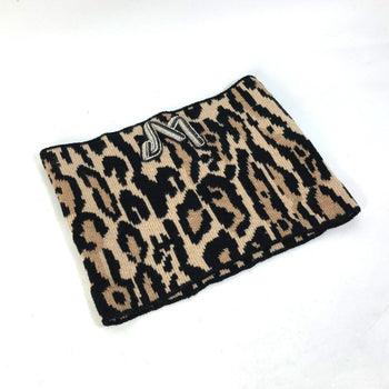 Louis Vuitton Scarf M74049 Wool, Rayon Brown Leopard Leopard Print Snood Lv Rheogram Women