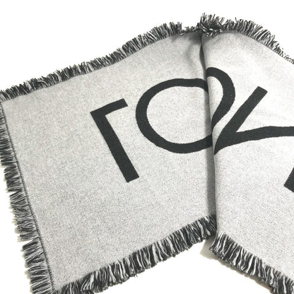 Louis Vuitton Scarf M71580 Wool / Cashmere Black Escharp Team Louis Mens