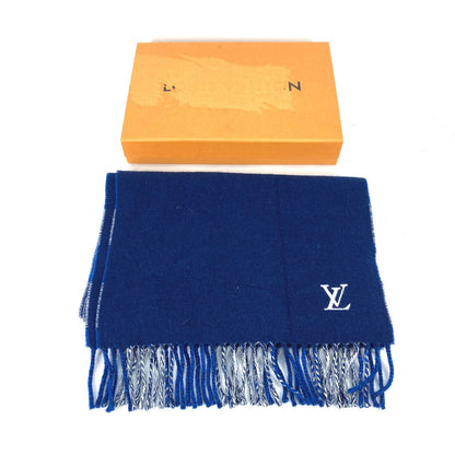 Louis Vuitton Scarf M76588 Wool, Cashmere Blue Escharpe Monogram Check Block Women