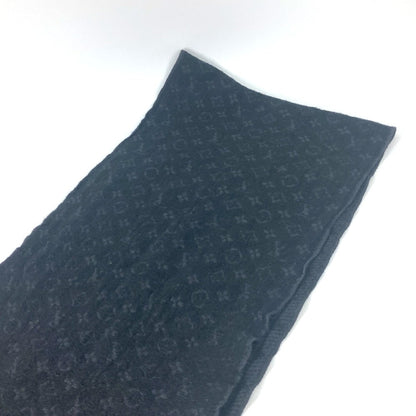 Louis Vuitton Scarf M70520 Wool Black Monogram Echarpe Classic Mens