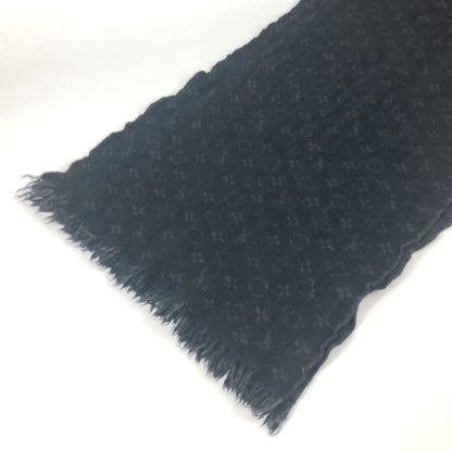 Louis Vuitton Scarf M70520 Wool Black Monogram Echarpe Classic Mens