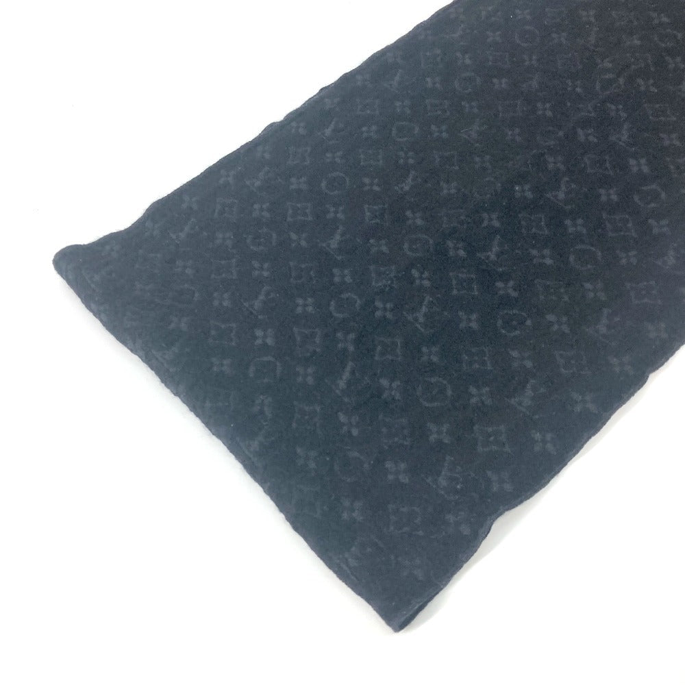 Louis Vuitton Scarf M70520 Wool Black Monogram Echarpe Classic Mens