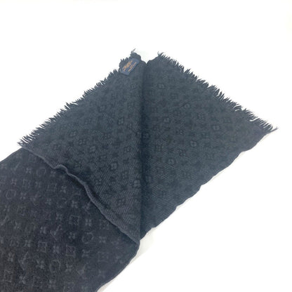 Louis Vuitton Scarf M70520 Wool Black Monogram Echarpe Classic Mens