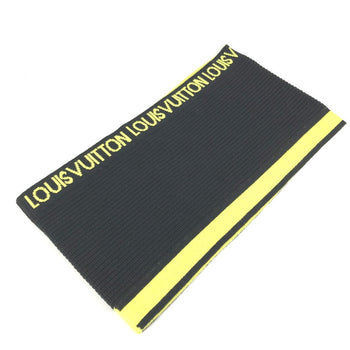 Louis Vuitton Scarf Mp2238 Wool Black Snood Logo Mens