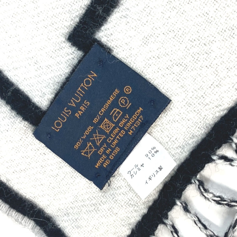 Louis Vuitton Scarf M71317 Wool, Cashmere Black Echarpe City Mens