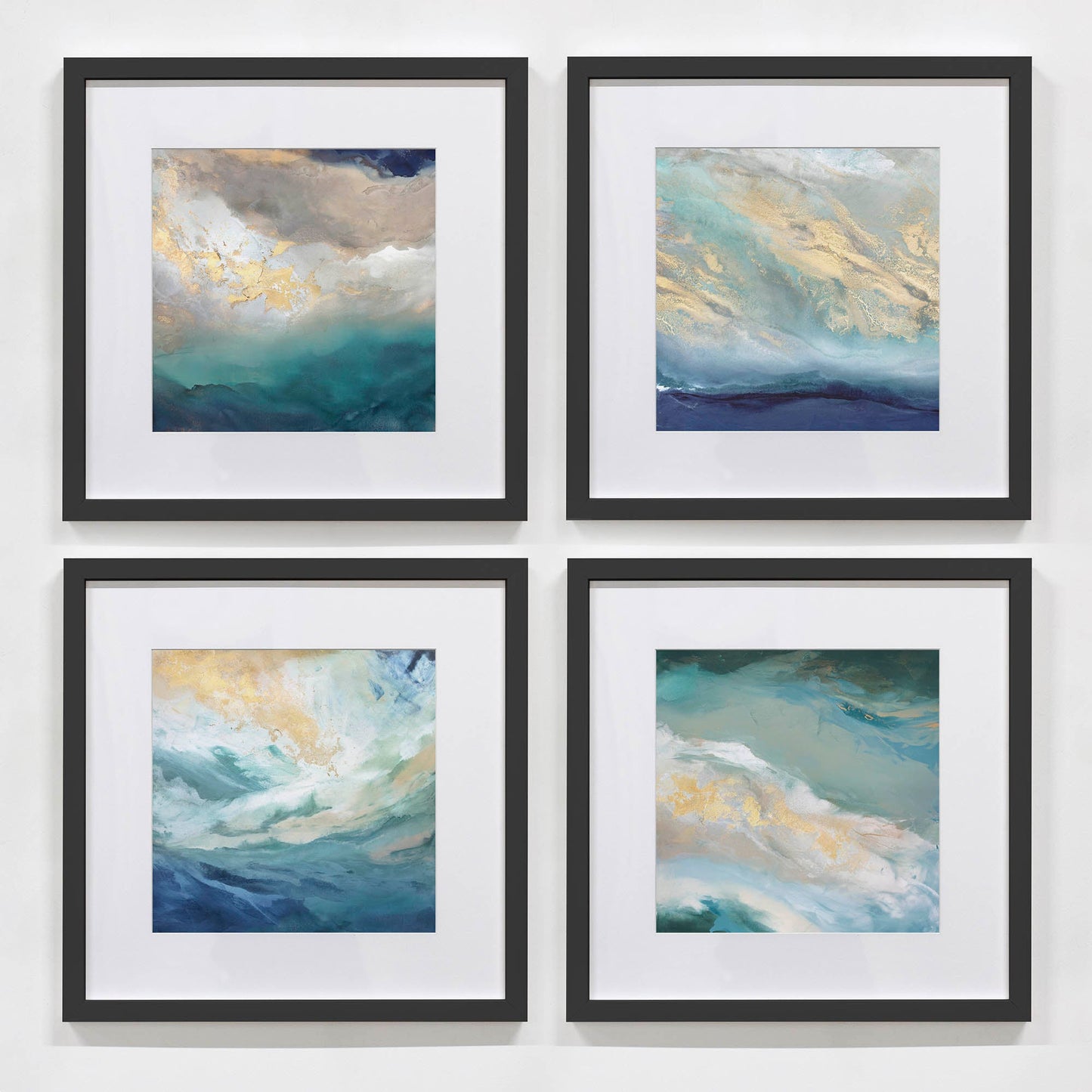 Coastal 4 Set - Framed Prints By Julia Contacessi