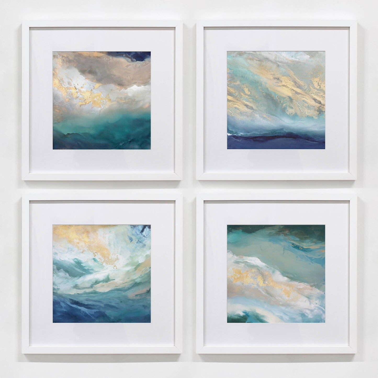 Coastal 4 Set - Framed Prints By Julia Contacessi