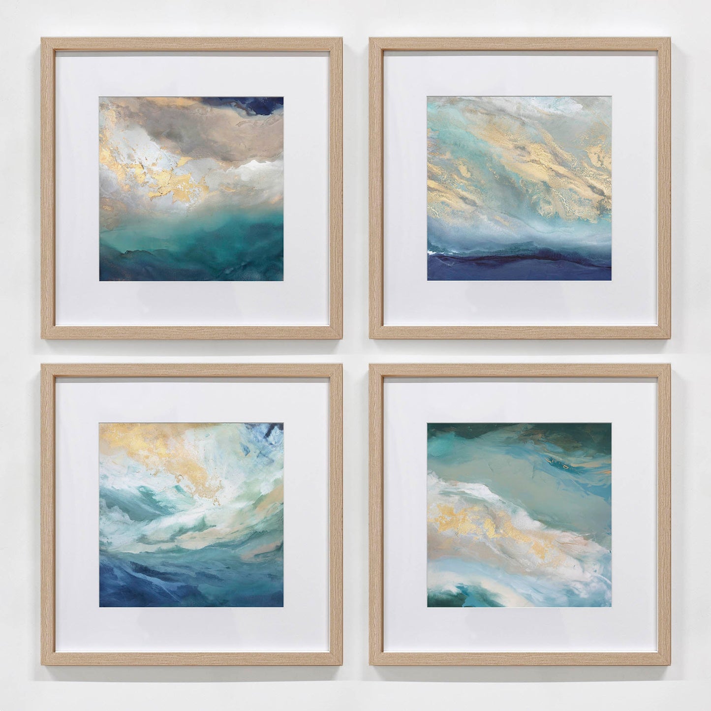 Coastal 4 Set - Framed Prints By Julia Contacessi