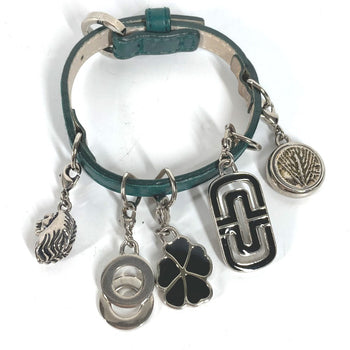 Bvlgari Bracelet Leather Green Bvlgari Bvlgari Logo 5 Icon Charms Mens