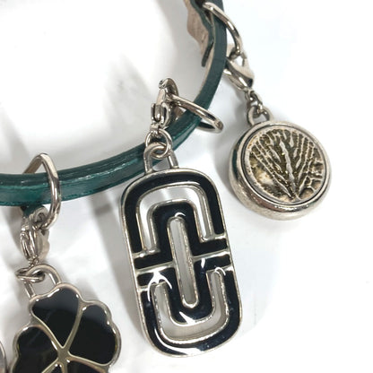 Bvlgari Bracelet Leather Green Bvlgari Bvlgari Logo 5 Icon Charms Mens
