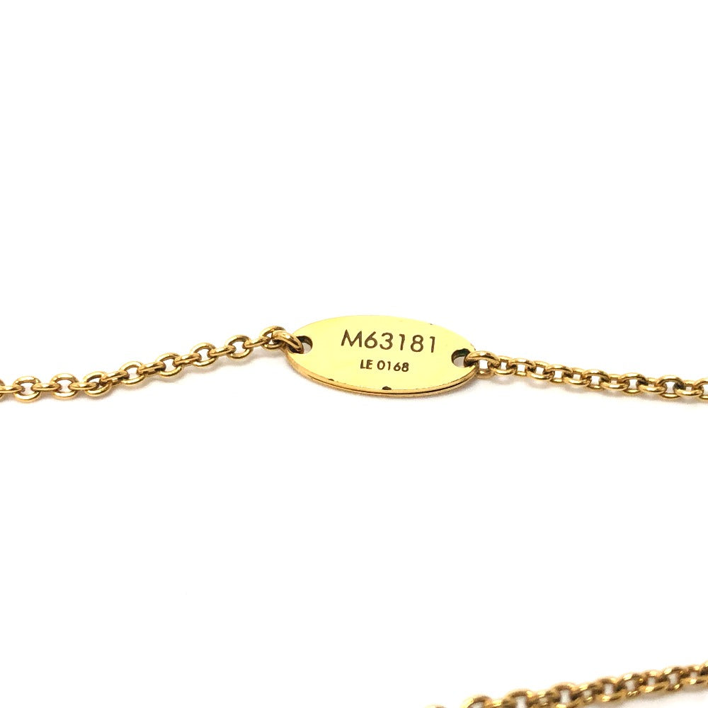 Louis Vuitton Necklace M63181 Metal Gold X Black Lv Circle Essential V Women