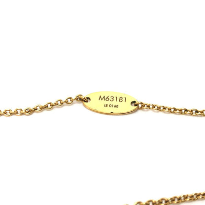 Louis Vuitton Necklace M63181 Metal Gold X Black Lv Circle Essential V Women