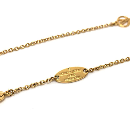 Louis Vuitton Necklace M63181 Metal Gold X Black Lv Circle Essential V Women