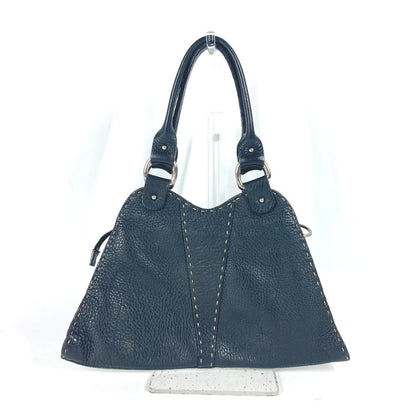 Fendi Handbag 8Br264 Leather Black Celeria