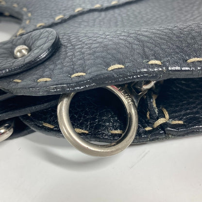 Fendi Handbag 8Br264 Leather Black Celeria