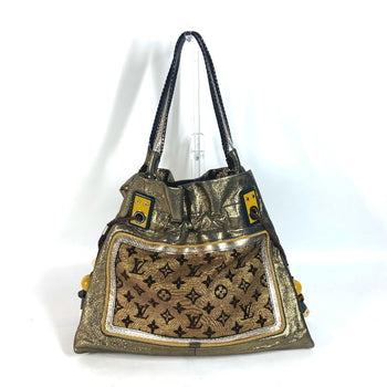 Louis Vuitton Shoulder Bag M97012 Leather, Canvas Gold Cruise Line Monogram Sunbird Women