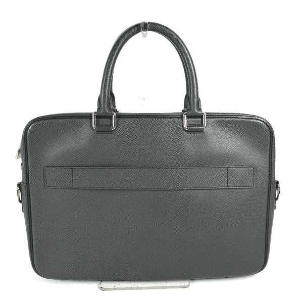 Louis Vuitton Business Bag M30643 Taiga Leather Black Taiga Portodocument Business Pdv Mens