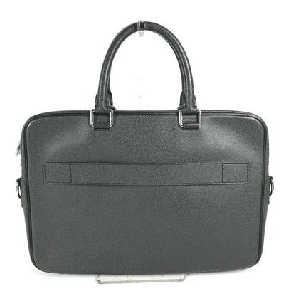 Louis Vuitton Business Bag M30643 Taiga Leather Black Taiga Portodocument Business Pdv Mens