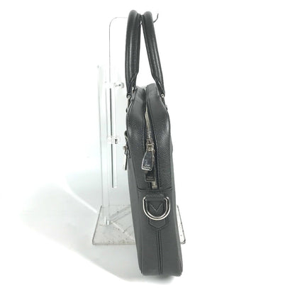 Louis Vuitton Business Bag M30643 Taiga Leather Black Taiga Portodocument Business Pdv Mens