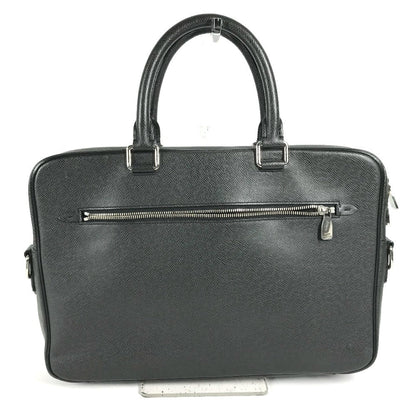 Louis Vuitton Business Bag M30643 Taiga Leather Black Taiga Portodocument Business Pdv Mens