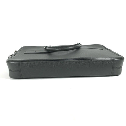 Louis Vuitton Business Bag M30643 Taiga Leather Black Taiga Portodocument Business Pdv Mens