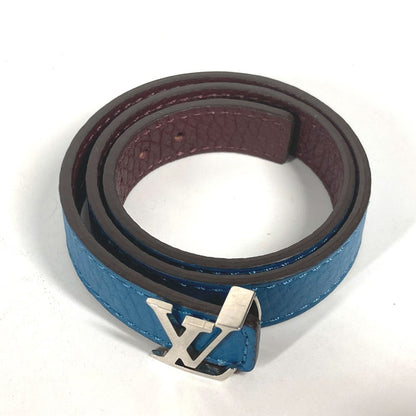 Louis Vuitton Bracelet M6015E Taurillon Clemence Leather Blue Bracelet Lv Unisex(Unisex)