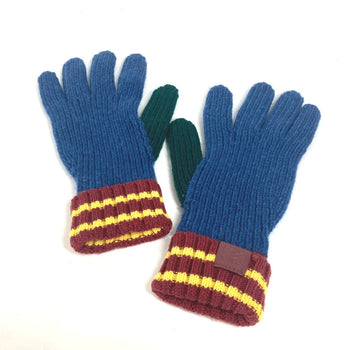 Loewe Gloves Wool Blue Accessories Anagram Logo