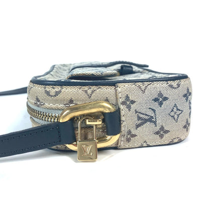 Louis Vuitton Shoulder Bag N41127 Damier Jean Canvas Navy Damier Jean Petite Message Mens