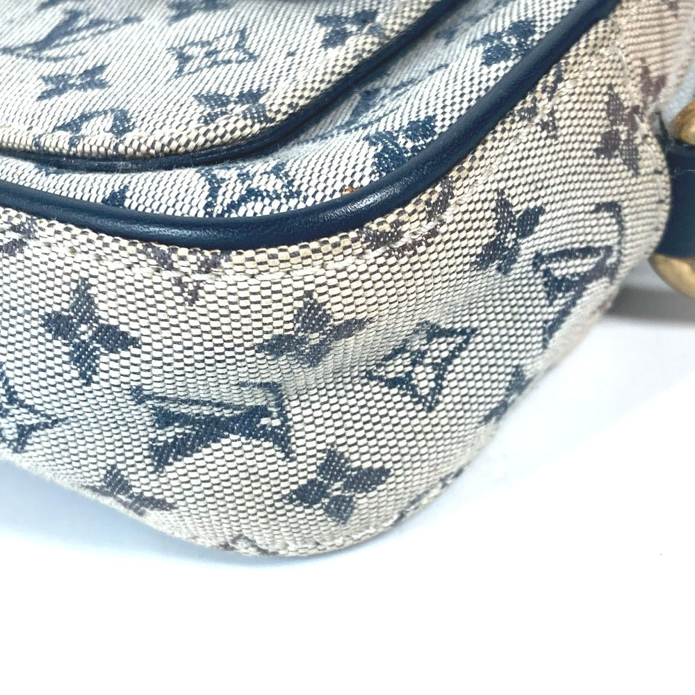 Louis Vuitton Shoulder Bag N41127 Damier Jean Canvas Navy Damier Jean Petite Message Mens