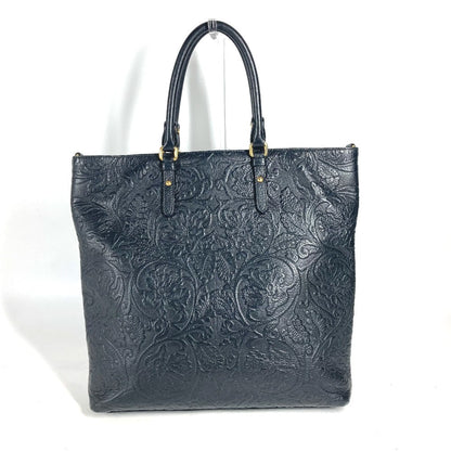 Versace Handbag Leather Black Logo Medusa Unisex(Unisex)